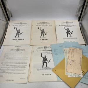 Infantry Sub course Army Correspondence Lot Vietnam Nuclear Patrolling Tests Etc - Picture 1 of 13