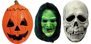 Halloween lll Season Of The Witch Pumpkin Skull Latex Deluxe Mask Set TOTS - Picture 1 of 9