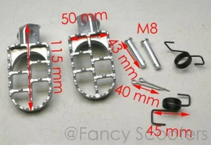 Aluminium Foot Pegs FOR HONDA,YAMAHA,KAWASKI PIT OR DIRT BIKES - Imagen 1 de 2