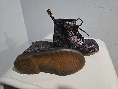 Dr. Martens 1460 Girls Toddler Glitter Boots Size 8 EUC - Image 1 of 4
