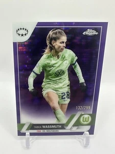 2022-23 Topps Chrome Women UEFA Tabea Wassmuth 132/299 Purple Wolfsburg - Picture 1 of 5