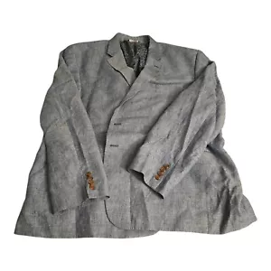 RRL Double RL Ralph Lauren Blazer Herren Blau 100% Leinen SIEHE MASSE - Bild 1 von 5