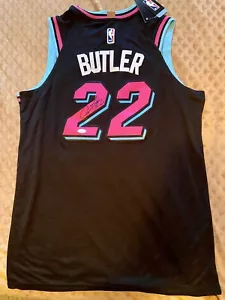 Camiseta deportiva de baloncesto RARA Jimmy Butler FIRMADA AUTOMÁTICAMENTE Miami Heat Vice Swingman certificado de autenticidad JSA - Imagen 1 de 8