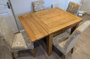oak land extending table and chairs Delivery Take UPTO 7 To 10 DAYS - Picture 1 of 5