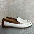 Mocassins en cuir blanc Gabor Moafers pour femmes Royaume-Uni 5,5 États-Unis 8 chaussures de confort à enfiler