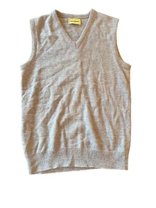 Vintage Campus Mens Blue V-Neck Sweater Vest Made In USA Medium - Picture 1 of 3