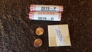 2019 P & D 2 rolls* Lincoln Penny Union Shield Cent with Bonus & Free Shipping - Picture 1 of 4