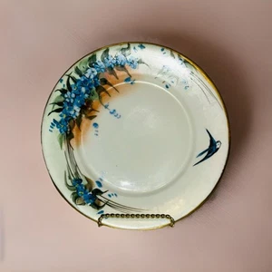 Vintage Hand Painted Signed By Artist Plate Bird Flower - Picture 1 of 5