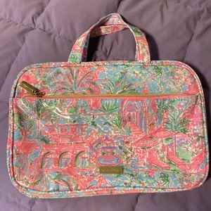Estuche de Maquillaje LILLY PULITZER Bolsa de Cosméticos AZUL BALI y Rosa - Imagen 1 de 10