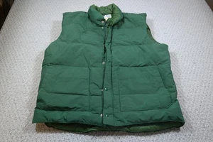VINTAGE Orvis Weste Herren Medium grün Gänsedaunen gefütterte Druckknopfleiste hergestellt in Kanada - Bild 1 von 5