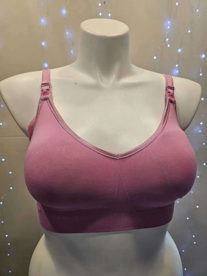 BRAVADO! Sujetador de maternidad y sin costuras para mujer DISEÑOS, peonía en polvo, L sin cables Foto 1 de 4