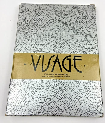 Marco de fotos vintage con cuentas de latón macizo 5x7 Visage Originals nuevo en caja Fortunoff Foto 1 de 4