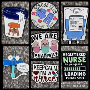 BUY 2 GET 1 FREE! Nurse & Pharmacy Student Pins | Med School Humour Doctor Funny - Picture 1 of 136