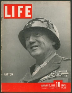 Life Magazine January 15 1945 WWII General George Patton~Battle of the Bulge - Picture 1 of 2