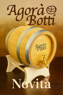 Botte in ROVERE 3 Litri con Rubinetto OTTONE e LOGO a Fuoco Personalizzato - Bild 1 von 4