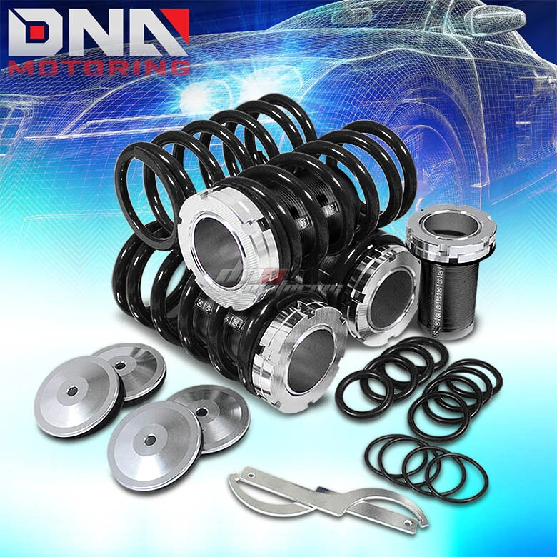AJUSTABLE 1-3" ESCALA NEGRA SUSPENSIÓN COILOVER RESORTE/RESORTES 88-00 EG EK EM DC Foto 1 de 1