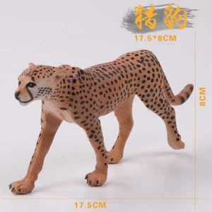 17.5cm Mini cheetah PVC Toy Wild Animal Figure Doll Kids Gift - Picture 1 of 1