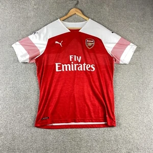Arsenal FC 2018/19 Home Jersey Men’s Red White Emirates Logo Shirt XL Soccer - Picture 1 of 24