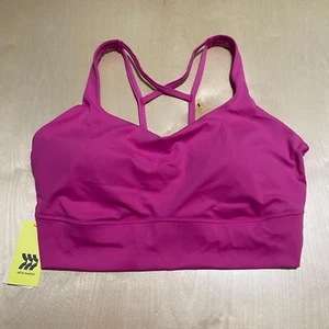 All in Motion Size 2XL Women's Light Support Longline Sport Bra in Pink - Picture 1 of 12