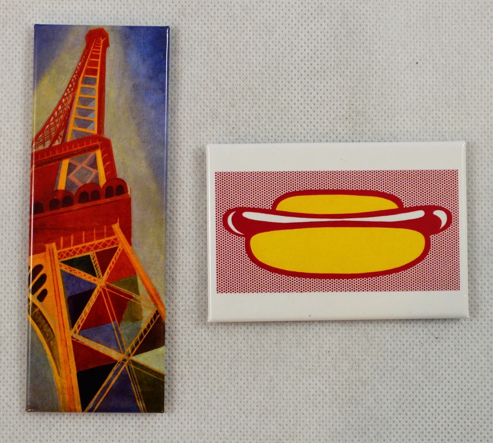 2x RARE Collectable Fridge Magnets Pompidou Art Museum Paris. Famous Paintings