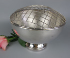 Rose Bowl Vase. Silver plate by Yeoman. Vintage. Large. 7.75"  / 19.5cm