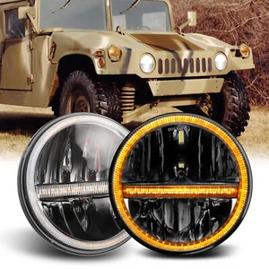 7'' inch LED Headlights Hi/Lo Beam DRL For Humvee Truck M998 M923 M35a2 Headlamp - Bild 1 von 12