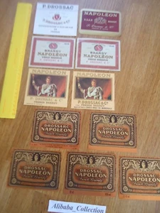 LOT 11 ETIQUETTES BRANDY DROSSAC EAU DE VIE SPIRITUEUX COGNAC ALCOOL NAPOLEON - Imagen 1 de 3