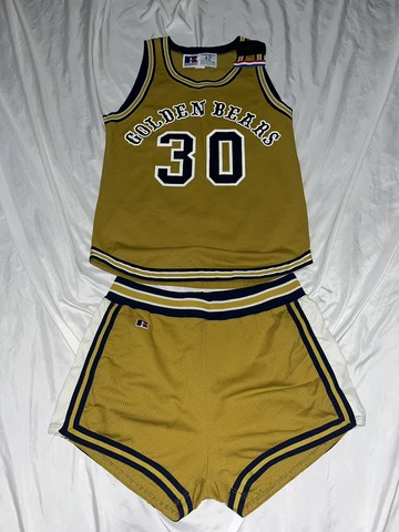 vintage player worn university of california CAL basketball Jersey & Shorts Set Cover