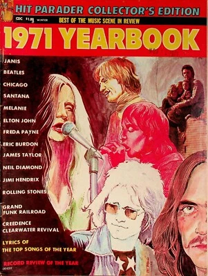 Hit Parader Yearbook 1971 Grand Funk Elton John Santana Chicago CCR Freda Payne - Image 1 of 4