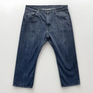 Levis Jeans Men Sz 42 x 30 Blue 569 Loose Straight Fit 100% Cotton Dark Wash - Picture 1 of 13