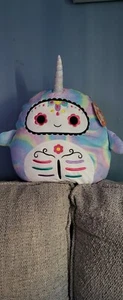 Squishmallows Igor the Narwhal Day of the Dead 12" Plush New 2022 - Picture 1 of 2
