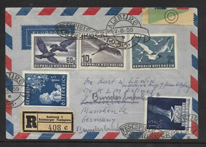 Flugpostbrief Salzburg Deutschland mit TOP Frankatur SST Salzburger Festspiele - Bild 1 von 3