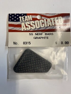 Team Associated 8315 SS Carbon Fiber Nerf Bars Graphite ~ Vintage NIP NOS - Изображение 1 из 2