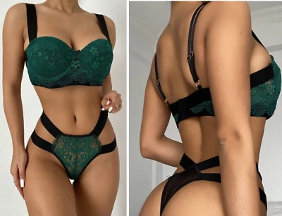 Sexy-Lencería Babydoll Prendas para dormir Ropa interior Encaje Vestido Tanga Prendas para dormir Foto 1 de 4