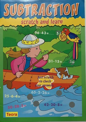 Math Skills Subtraction Facts Workbook Scratch and Learn Fun Motivating NEW - Image 1 of 4
