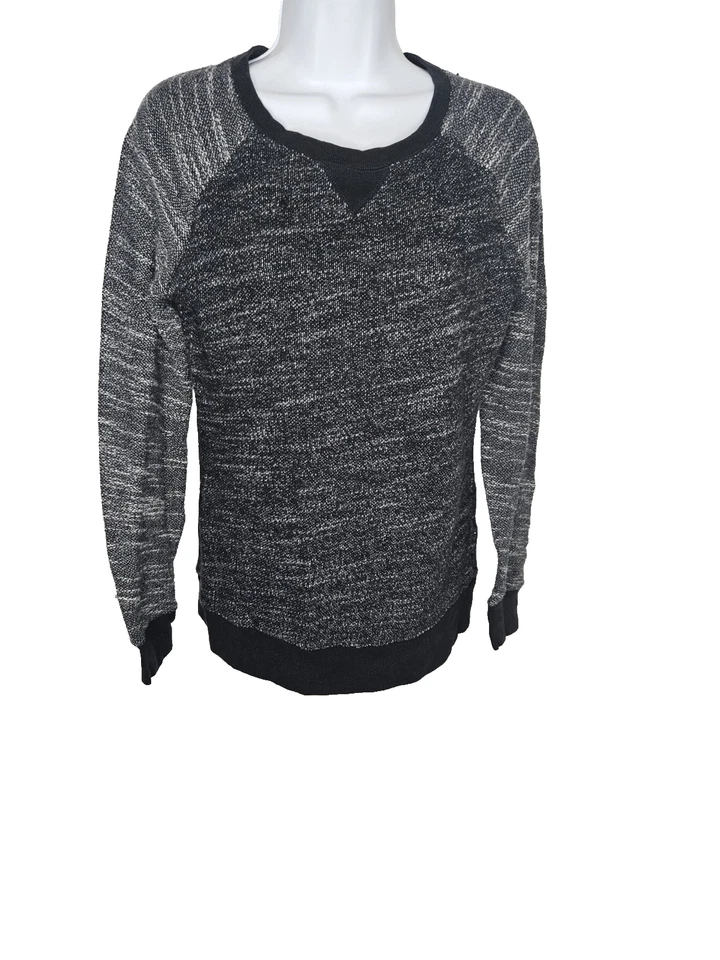 Made for Life Black Gray Marled Knit Pullover Sweater Women's Small S Crewneck - Image 1 of 4