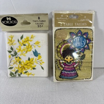 Hallmark Norcross Bridge Mesa Cuentos Cuenta Tarjetas Mesa Flor De Colección Años 60 Foto 1 de 4