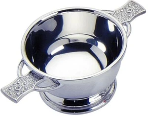 Quaich Scottish Pewter Iona Cross Handle 2" 3" 4" 5" Bowls Cups of Friendship - Foto 1 di 5