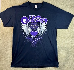 HEART JOAN JETT LOVE ALIVE 2019 BAND CONCERT MUSIC T-SHIRT 2 SIDED BLACK LARGE - Picture 1 of 7