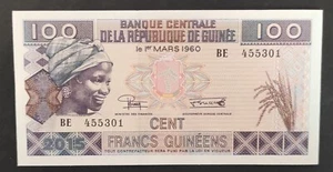 Guinée billet de 100 Francs de 2015 Neuf ( UNC ) Pick-47A - Imagen 1 de 2