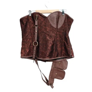 Corsé Brocado Steampunk Vaquera Juegos con disfraces Con cordones 6XL Bustier Disfraz de Halloween - Imagen 1 de 9