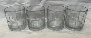 Anchor Hocking Manchester Tartan Plaid Whiskey Rocks Glass Tumbler - Set Of 4 - Picture 1 of 4