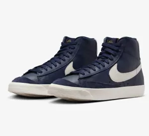 Nike Blazer Mid' 77 Vintage shoes sneakers sz 7 womens HF105-400 navy white $105 - Picture 1 of 21