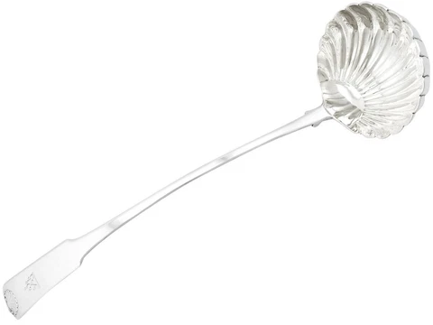 Georgian Scottish Sterling Silver Soup Ladle, Edinburgh, 1810s Cover