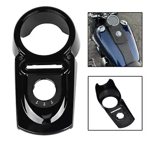 Black Dash Panel Cover Speedometer Housing For Harley Dyna 04-up Fat Street Bob - Picture 1 of 13