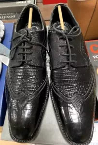 NWB Stacy Adams Men's Rinaldi Leather Reptile Oxford Dress Shoes Size Men's 10 - Picture 1 of 3
