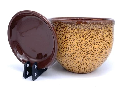 Plant Pot Ceramic Glazed with Saucer Planter Flower Pot with Drip Tray Sea Foam