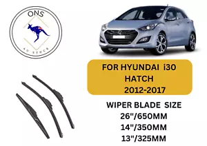 WIPER BLADES FOR HYUNDAI i30 2012-2017 (GD) HATCH - Picture 1 of 4