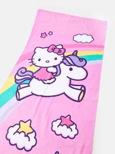 Hello Kitty Handtuch Kinder Badetuch Baumwolle Rosa 70x140cm Lizenz Original - Bild 1 von 3