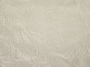 2 Peacock Alley Cream Off White Floral Scroll Matelasse Cotton King Pillow Shams - Picture 1 of 13
